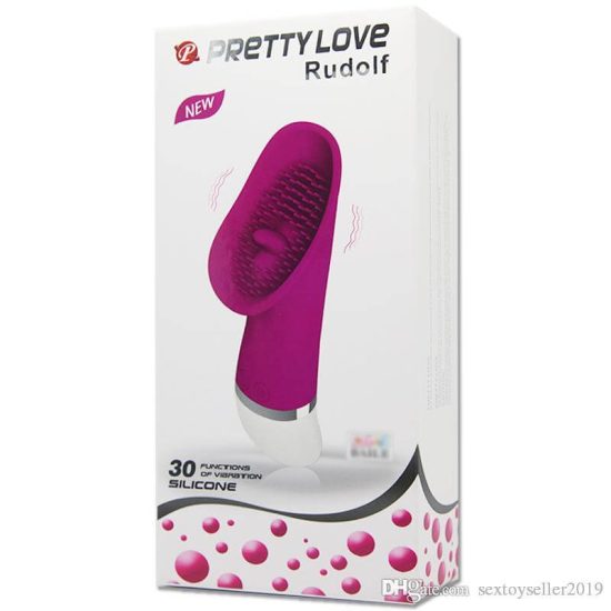 Vibrador em Soft Touch com Textura Estimuladora 30 Modos de Vibrações Rudolf  15,5 X 4,5 CM Pretty Love