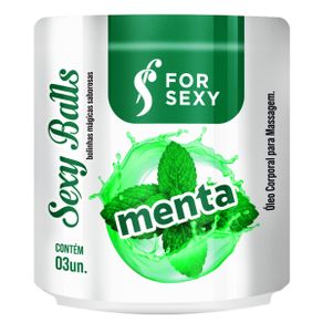 Bolinha Explosiva Beijável Sexy Balls Menta com 3 Unidades For Sexy