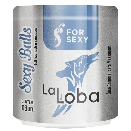 Bolinha Explosiva Funcional Ação Quente e Vibra Suavemente Sexy Balls La Loba com 3 Unidades For Sexy