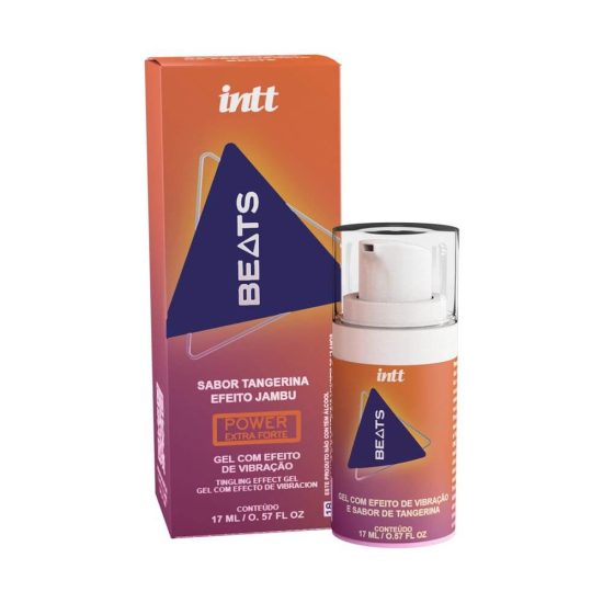 Gel Lubrificante com Jambu Efeito Quente, Eletrizante e Pulsante Beats Intt Sabor Tangerina 17 ml