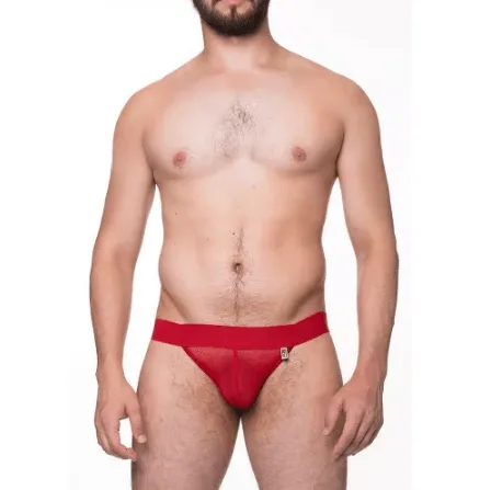 Jockstrap Tule Vermelho Sem Forro – Transparente e Sexy | SD Clothing