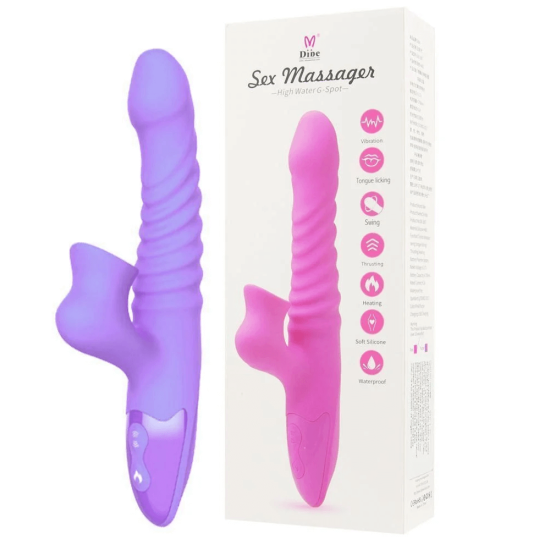 Vibrador de Ponto G e clitóris - Christal - Vai e Vem - Dibe