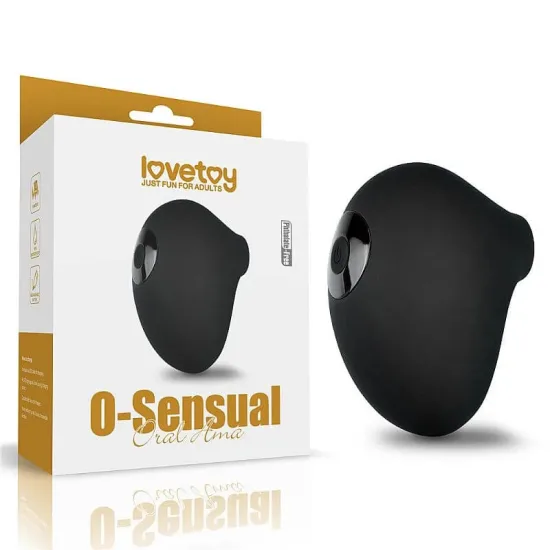 Sugador Feminino Lovetoy O-Sensual Oral Ama Preto com Ondas de Pressão