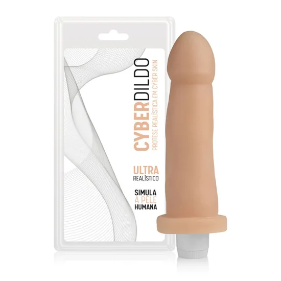Pênis Realístico R2 em Cyber Skin com Vibro Multivelocidade 17,5 x 3,5 cm