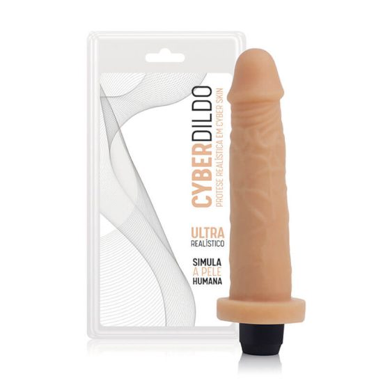 Pênis Realístico Vênus em Cyber Skin com Vibro Multivelocidade Adão e Eva 17,5 x 3,5 cm