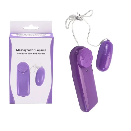 Vibrador Bullet com Fio e Multivelocidade Roxo 2,5 x 5,5 cm