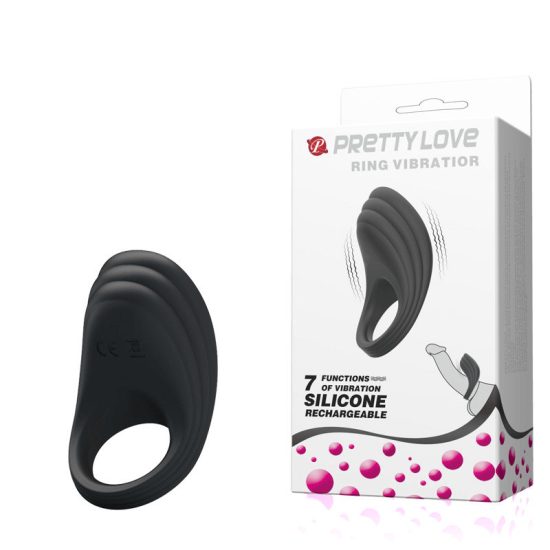 Anel Peniano em Silicone com Vibro Ring Vibratior Pretty Love