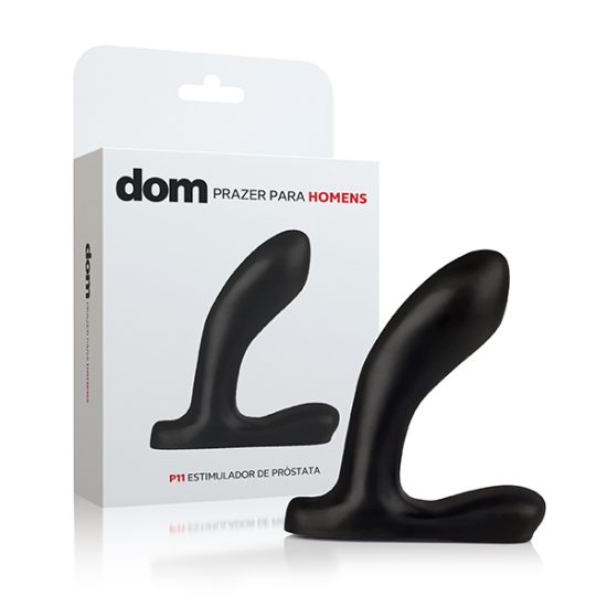 Estimulador de Próstata Curvado em ABS na Cor Preto Dom Prazer para Homens P11 Adão e Eva 10,5 x 3 cm