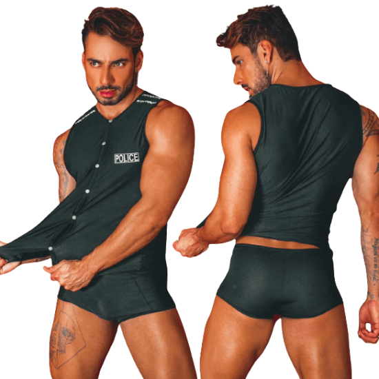 Fantasia Masculina Policial Garota Veneno