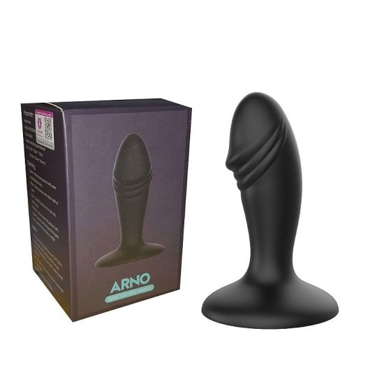 Plug Anal com Glande e Ventosa em Silicone Cirúrgico na Cor Preto Arno S-Hande 9 x 2,8 cm