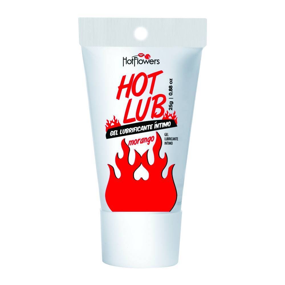 Lubrificante Íntimo Com Efeito Quente e Sabor de Morango Hot Lub