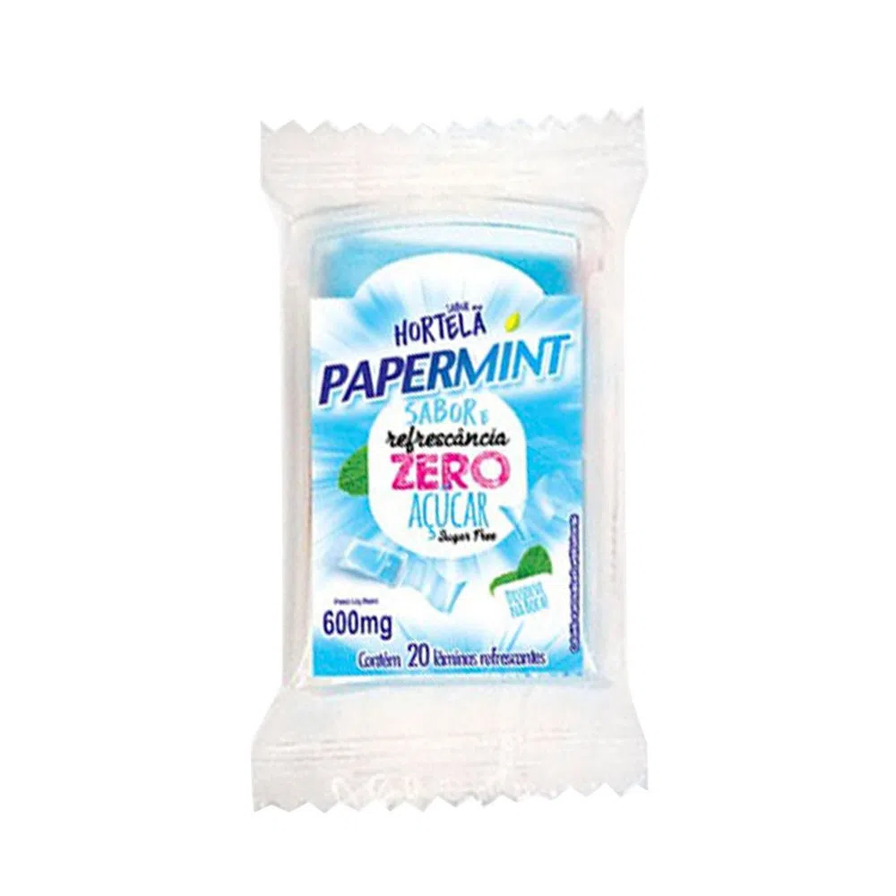 Lâminas Refrescantes E Comestíveis Para Sexo Oral Zero Açúcar Papermint Sabor Hortelã 600mg 5211