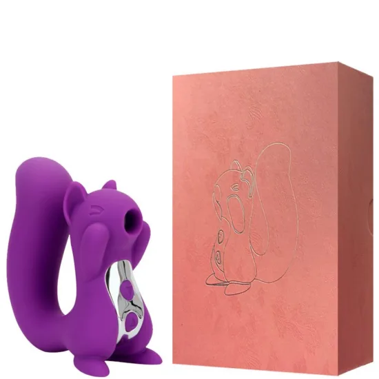 Vibrador Ponto G em Formato de Esquilo com 10 Modos de Sucção e Vibração