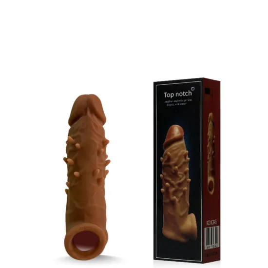 Capa Peniana com Extensor de 4 cm, Possui Anel para Escroto, Veias e Glande 16,5 cm – TOP NOTCH