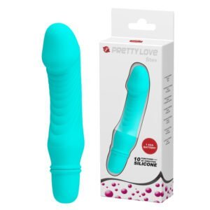 Vibrador em Soft Touch com 10 Vibrações Pretty Love Stev Verde Água 13,5 x 2,9 cm