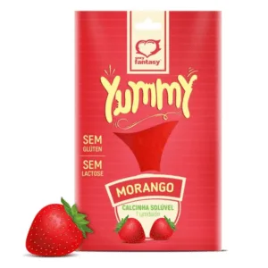 Calcinha Comestível Sem Glutén e Sem Lactose Yummy Morango Sexy Fantasy 10g