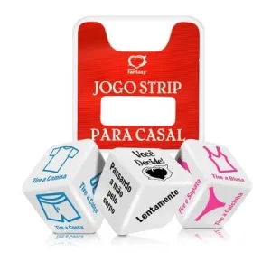 Dado Jogo Strip para Casal com 3 Unidades Sexy Fantasy