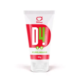 Lubrificante Íntimo a Base de Água Beijável Sabor Morango D4 Sexy Fantasy 60g