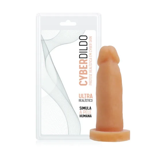 Pênis Realístico 6 com Vértebra em Cyber Skin Adão e Eva 14,5 x 4 cm