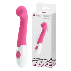 Vibrador Massageador e Ponto G com 30 Vibrações Pretty Love Charles 17,2 x 3 cm