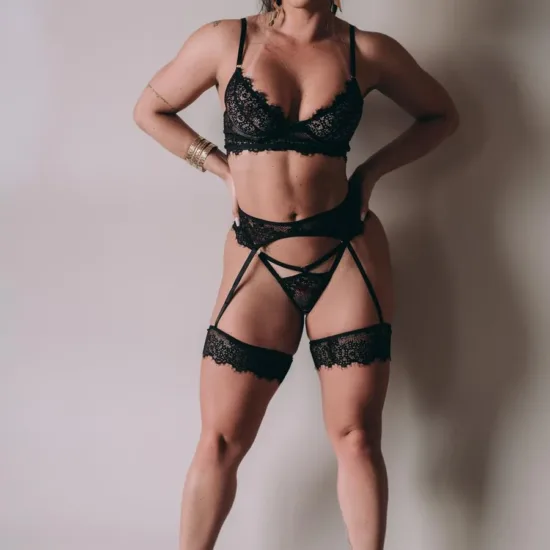 Conjunto Toda Sua De Cropped Rendado Sem Bojo Tamanho P- Garota veneno.