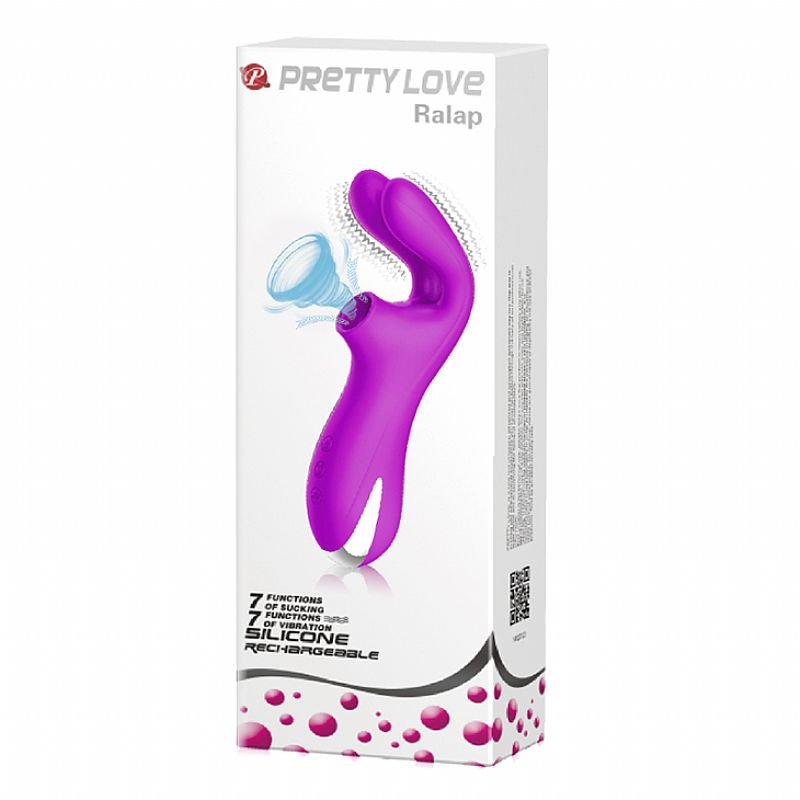 Estimulador de Ponto G e Clitóris com Sucção Recarregável – Ralap – Pretty Love