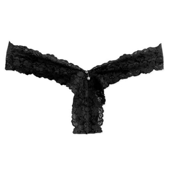 Sedenta De Prazer Calcinha Sexy Fio Dental em Renda  –  Preto Único S/Regulagem – Sensualle