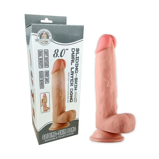 Pênis Realístico com Dupla Camada 8.0" - Tamanho 20,5 X 4,0 cm - SI