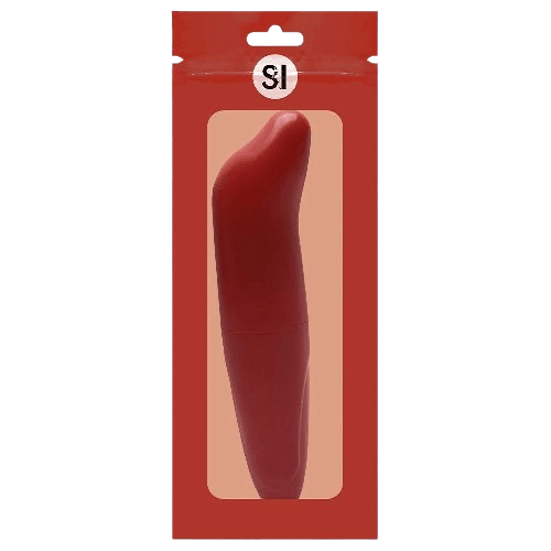 Vibrador Ponto G com Vibração Única Liso na Cor Vermelho Golfinho Sexy Import 8 x 3 cm