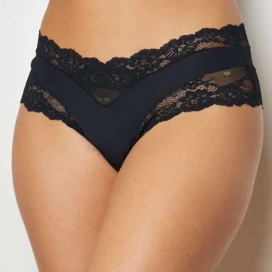 Calcinha Tipo Caleçon - Lace - SG- Preto.