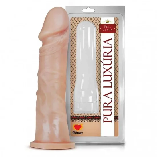 Pênis Realístico com Glande Definida Maciço Pura Luxúria Sexy Fantasy 21 x 5,8 cm.