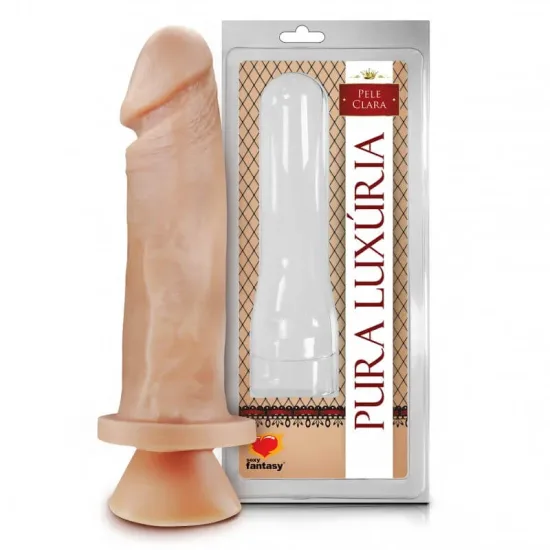 Pênis Realístico com Ventosa e Glande Definida Pura Luxúria Sexy Fantasy 15,3 x 4,5 cm.