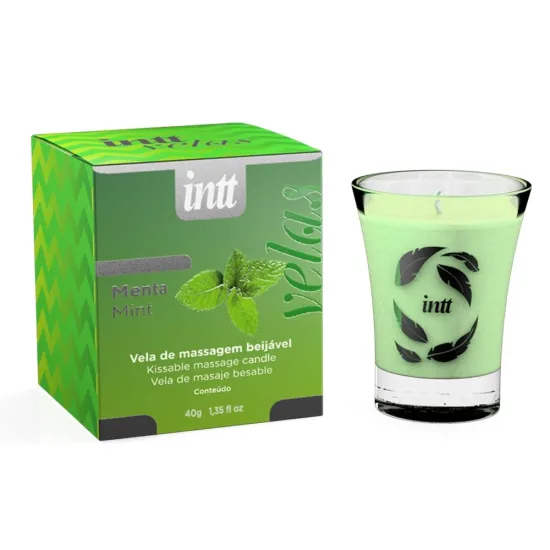 Vela Para Massagem Beijável Intt Sabor Menta 40g.