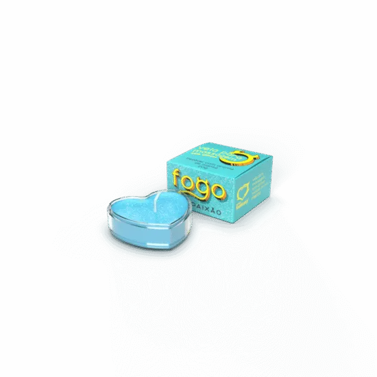Vela Para Massagem Corporal Com Glitter Beijável Fogo da Paixão Sabor Menta Sexy Fantasy 20g.
