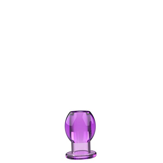 Plug Anal 6 cm com Túnel Interno Vazado ROXO