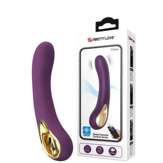 Vibrador Recarregável com Alça Metalizada Controlado via App de Qualquer Parte do Mundo – PRETTY LOVE ETHAN