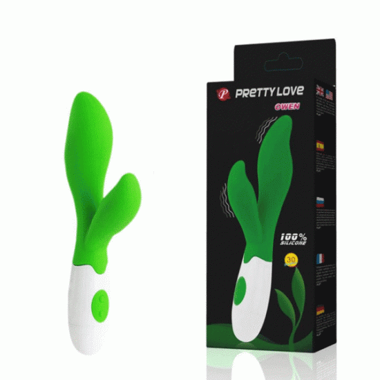 Vibrador em Silicone Ponto G com Estimulador Clitoriano e 30 modos de vibração PRETTY LOVE OWEN