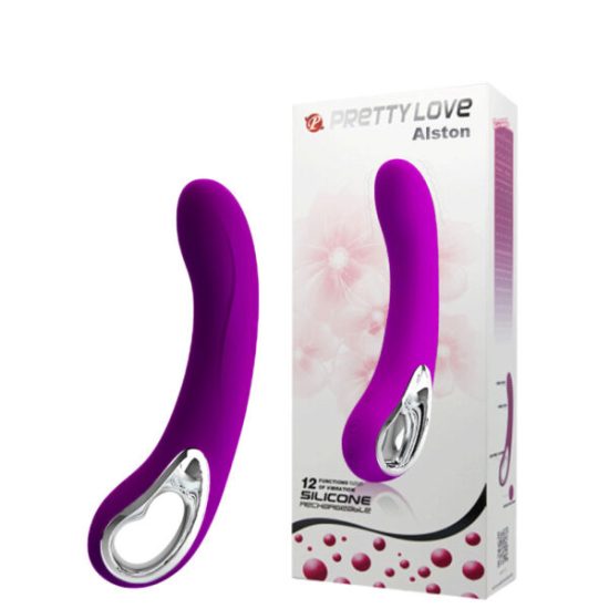 Vibrador Recarregável Ponto G em Soft Touch com 12 Vibrações Pretty Love Alston 20 x 3,5 cm
