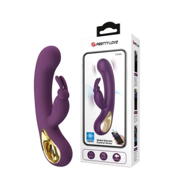 Vibrador Recarregável com Alça Metalizada Controlado via App de Qualquer Parte do Mundo – PRETTY LOVE LIAM