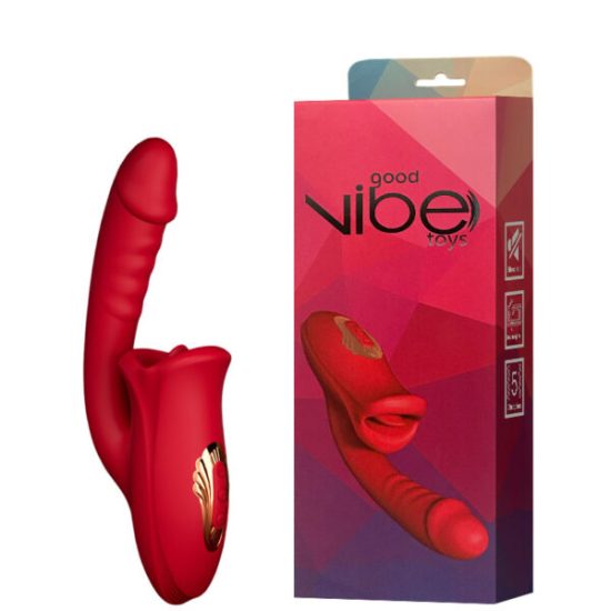GOOD VIBE TOYS Vibrador com Estimulador Clitoriano Formato Boca - 3R Import