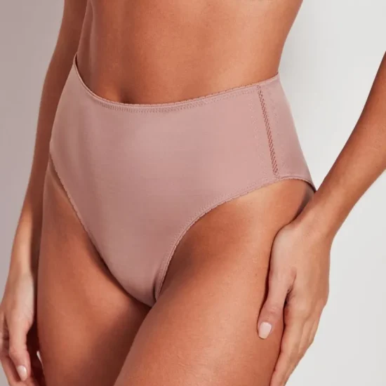 Calcinha cintura alta elegance castanha - Duloren