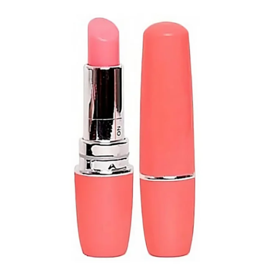 Vibrador formato de batom na cor rosa  - SI