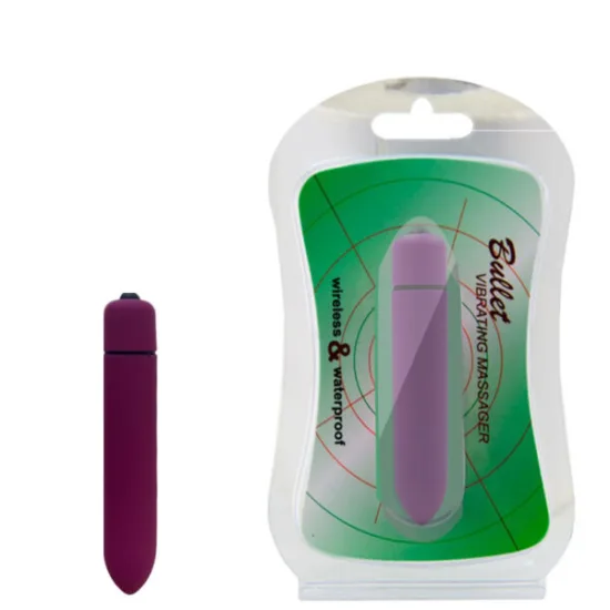 Bullet com 10 Modos de Vibrações na Cor Roxo Bullet Vibrating Massager 8,5 x 1,5 cm
