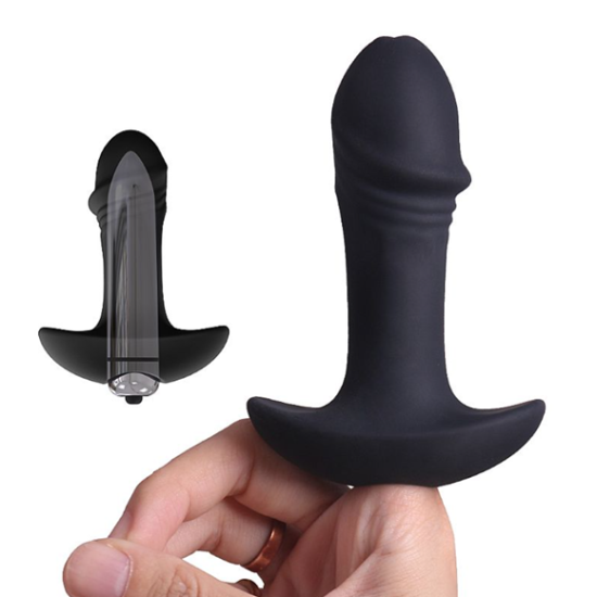 Plug anal star arrow com vibro - silicone extra macio - 10cm - S-Hande