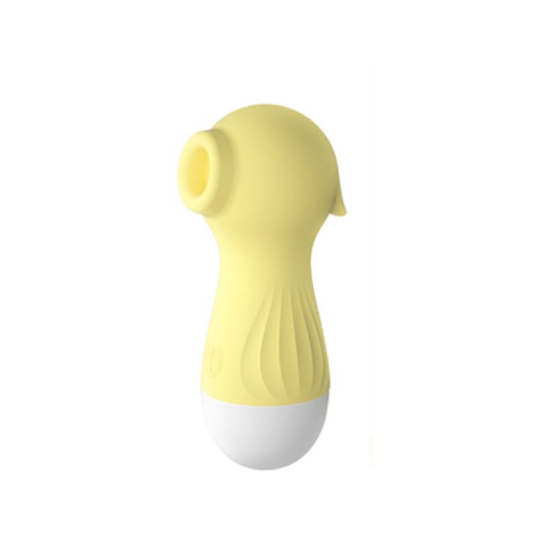 Pocotó vibrador em formato de cavalo marinho com 10 modos de pulsação na cor amarela - Sexy Import