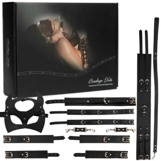 Kit Bondage com 7 Peças Mascara de gato