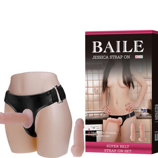 Cinta Peniana Ajustável com 2 Próteses em Formato de Pênis - Baile Jessica Strap On
