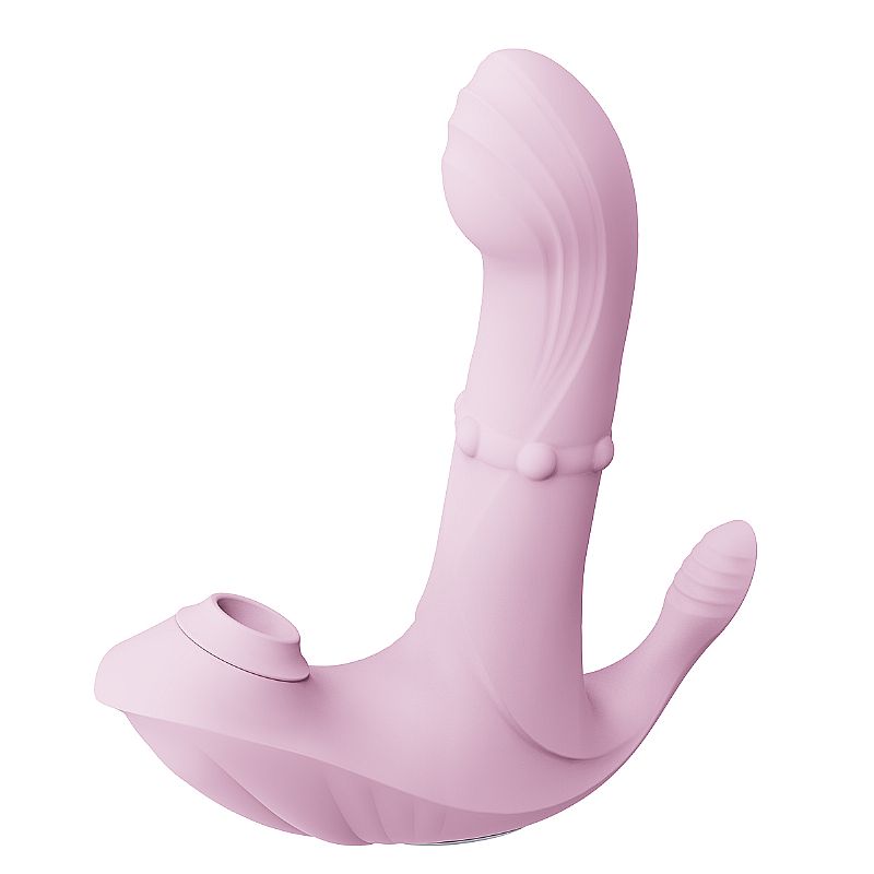 Vibrador Ponto G com Dedilhar, Pulsação e Sobe e Desce de Anel na Cor Rosa – Prazer Total