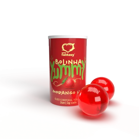 Bolinha Yummy Morango Hot Sexy Fantasy 2g