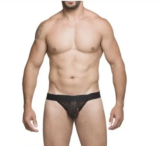 Jockstrap Masculino em Renda Preta Sem Forro – Sensualidade e Estilo | SD Clothing